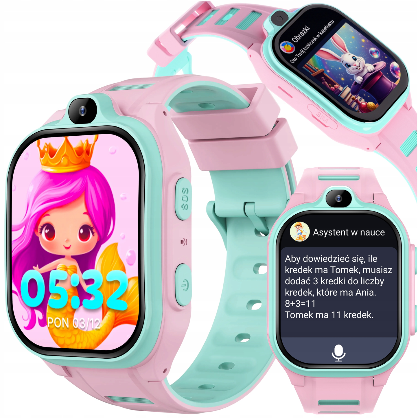 Smartwatch Forever Kids Boost KW-530 Call, Pink