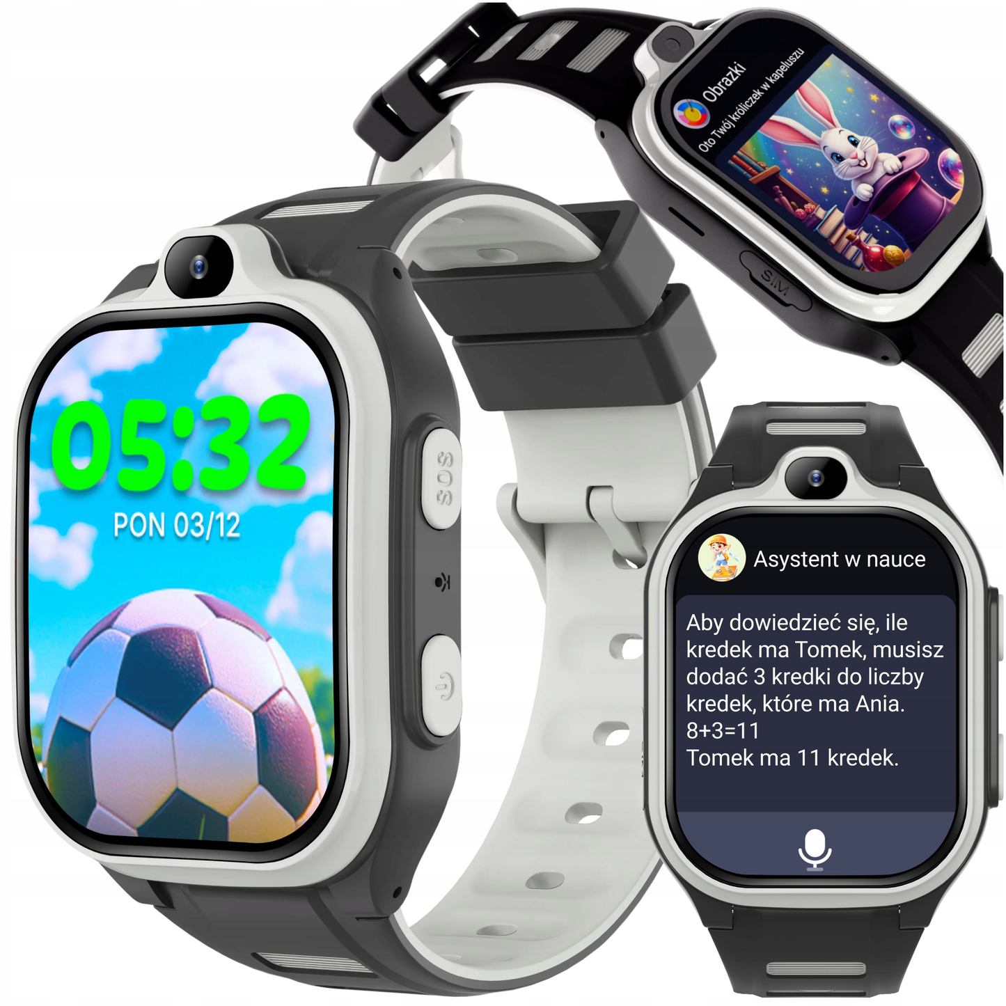 Smartwatch Forever Kids Boost KW-530 Call, Black