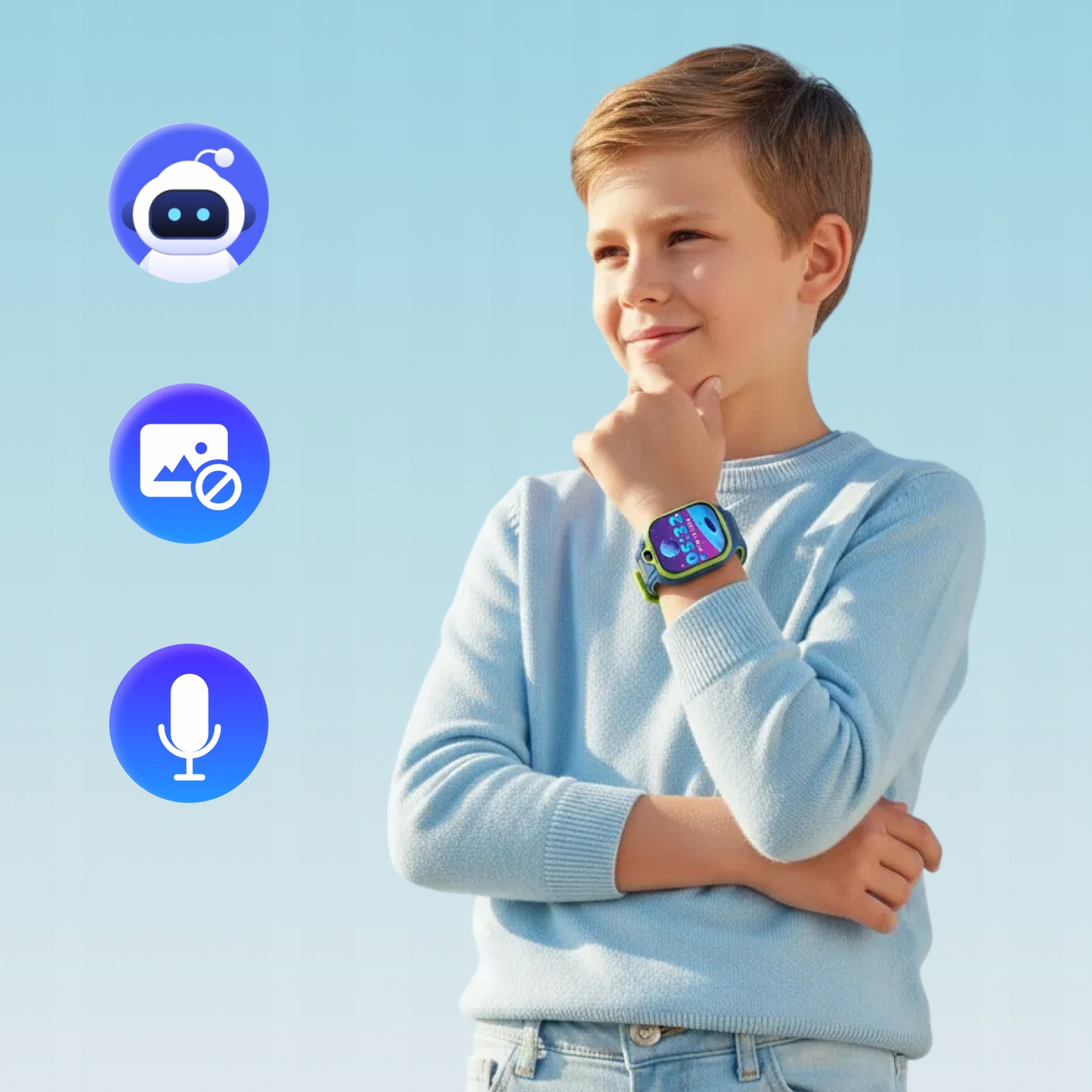 Smartwatch Forever Kids Boost KW-530 Call, Blue