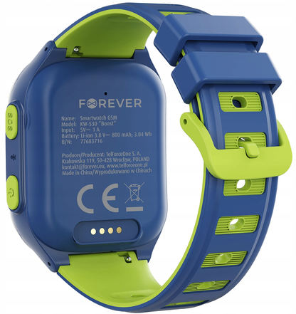 Smartwatch Forever Kids Boost KW-530 Call, Blue