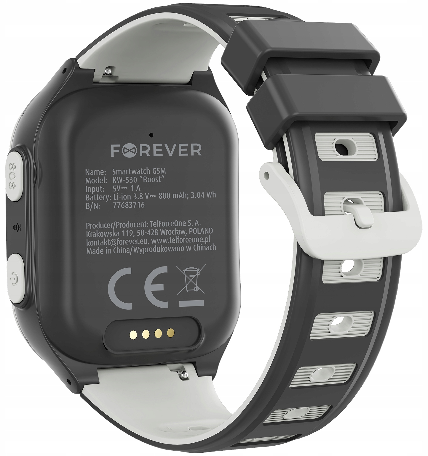 Smartwatch Forever Kids Boost KW-530 Call, Black