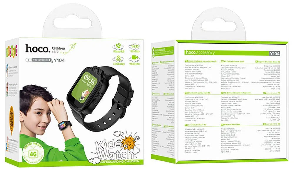 Smartwatch HOCO Y104 Kids Call, Μαύρο