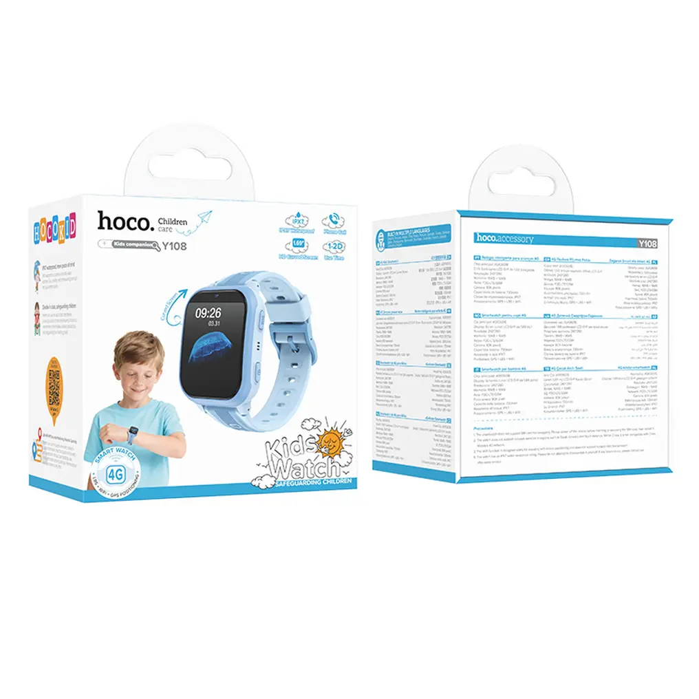 Smartwatch HOCO Y108 Kids Call, Blue