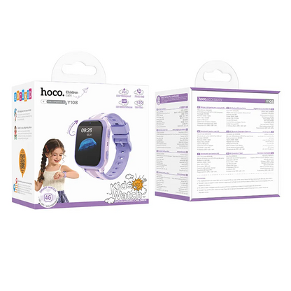 Smartwatch HOCO Y108 Kids Call, Purple
