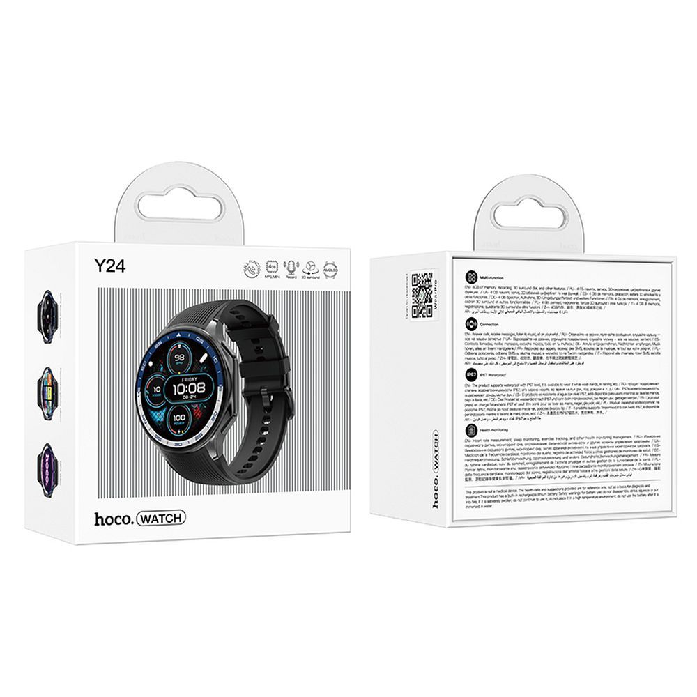 Smartwatch HOCO Y24 Call, Μαύρο