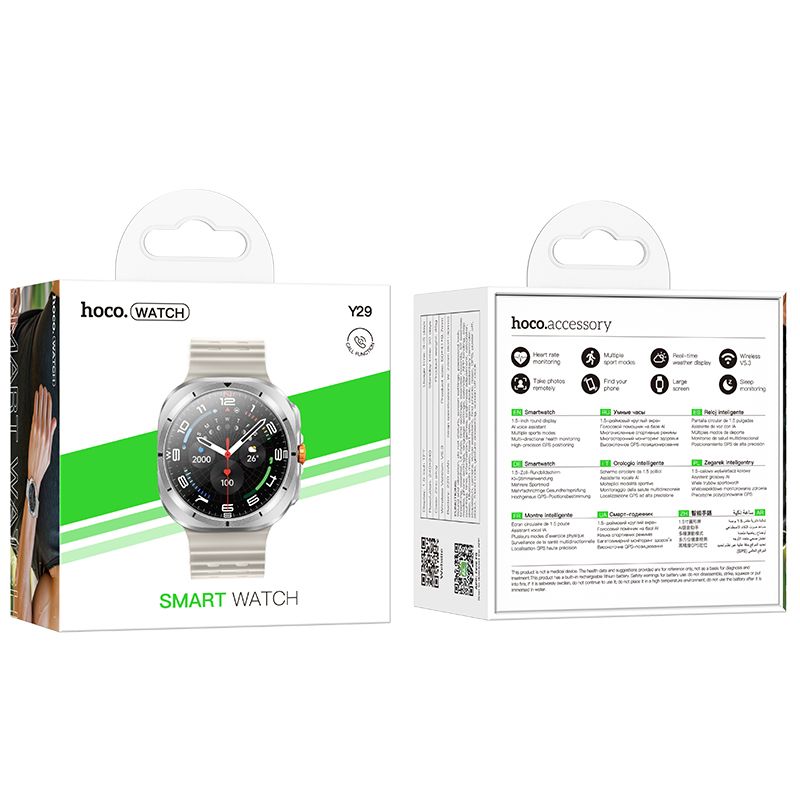Smartwatch HOCO Y29 Call, Ασημί