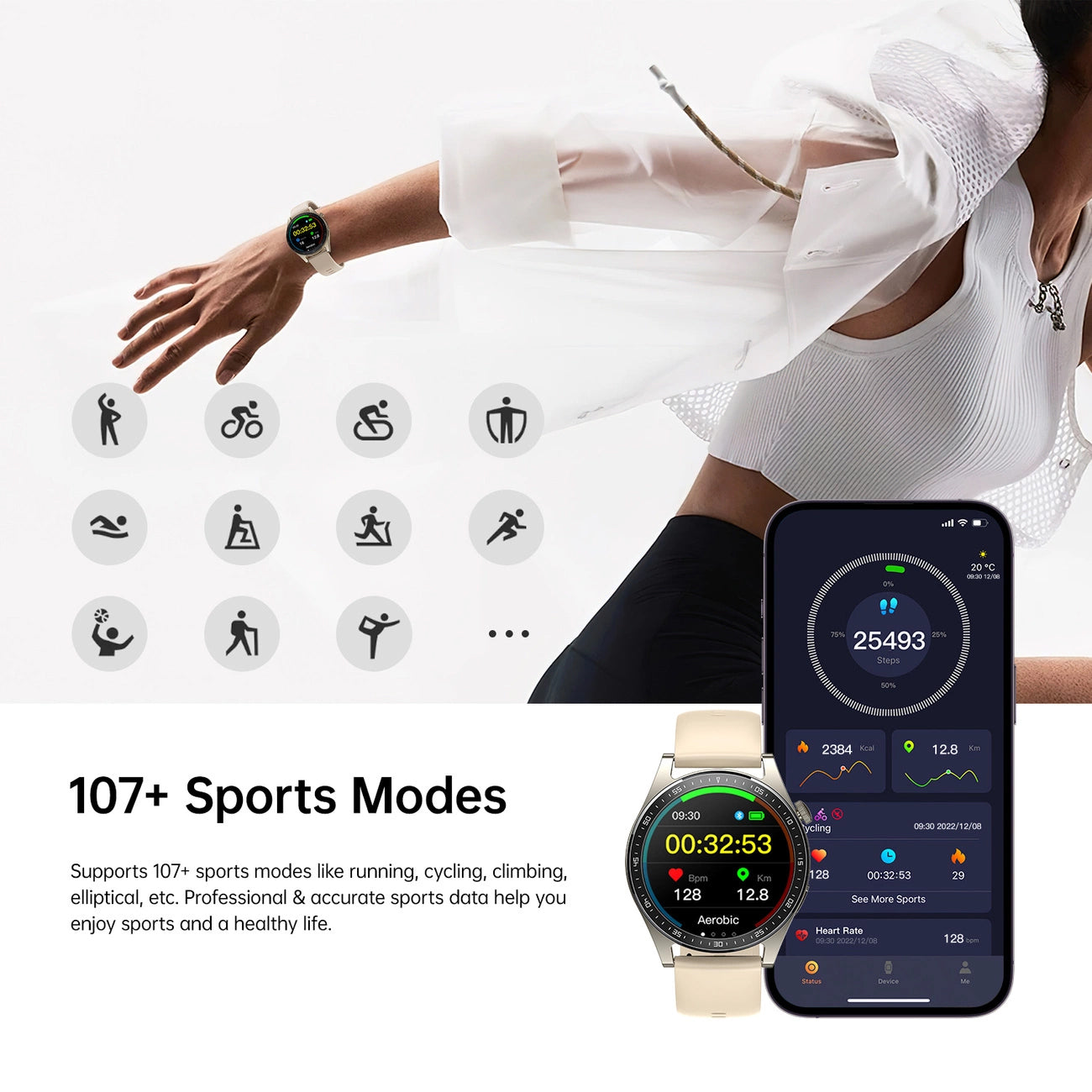 Smartwatch Joyroom JR-FC2 Call, Χρυσό 
