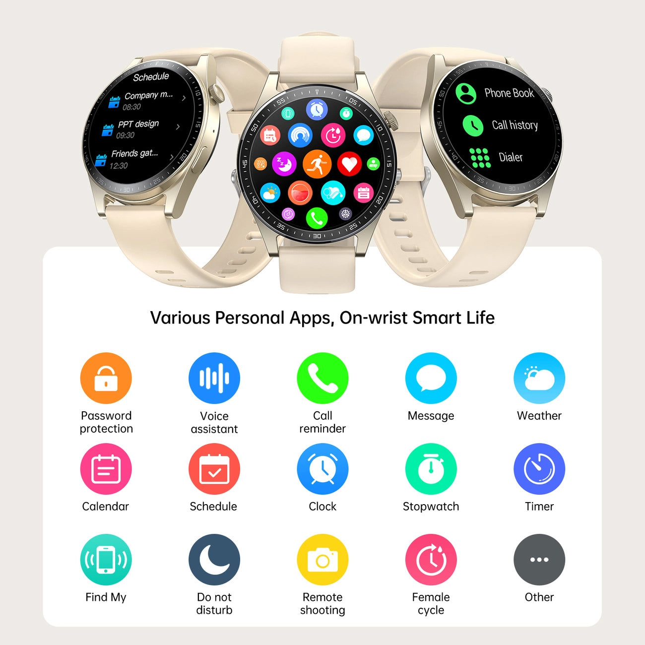 Smartwatch Joyroom JR-FC2 Call, Χρυσό 