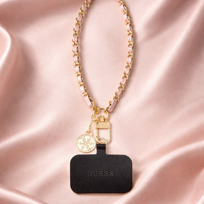Κορδόνι Τηλεφώνου Guess Saffiano 4G Charm, Μαύρο