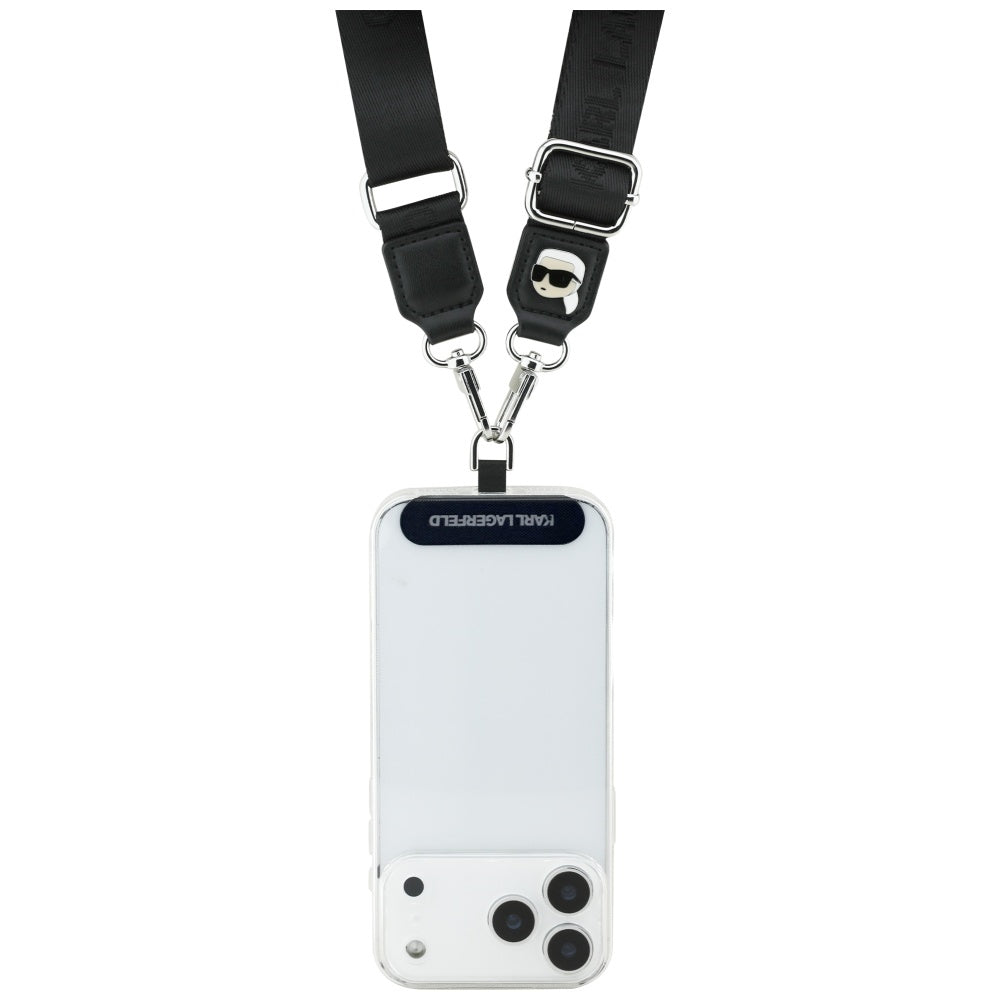 Κορδόνι Τηλεφώνου Karl Lagerfeld Karl Metal Logo, Μαύρο
