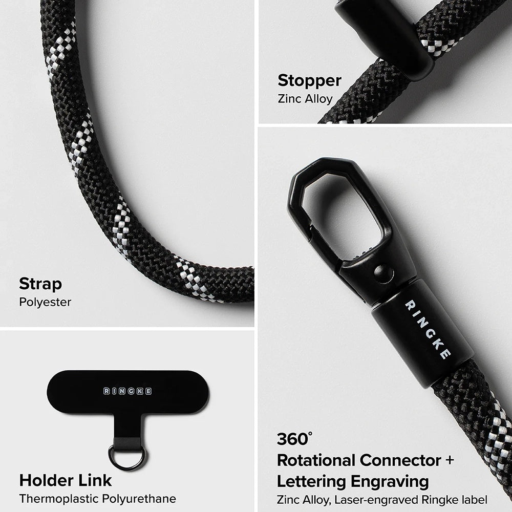 Ringke Link Flow P-Type Phone Lanyard, Silver