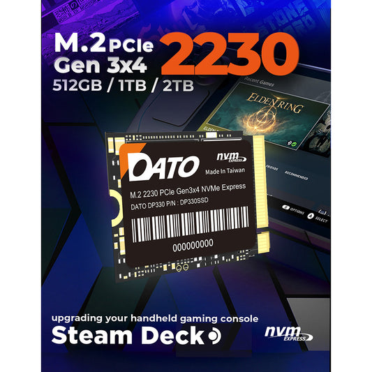 Solid State Drive (SSD) Dato DP330, NVME M.2 2230, PCIE Gen3x4, 2TB, Μαύρο DP330SSD-2TB