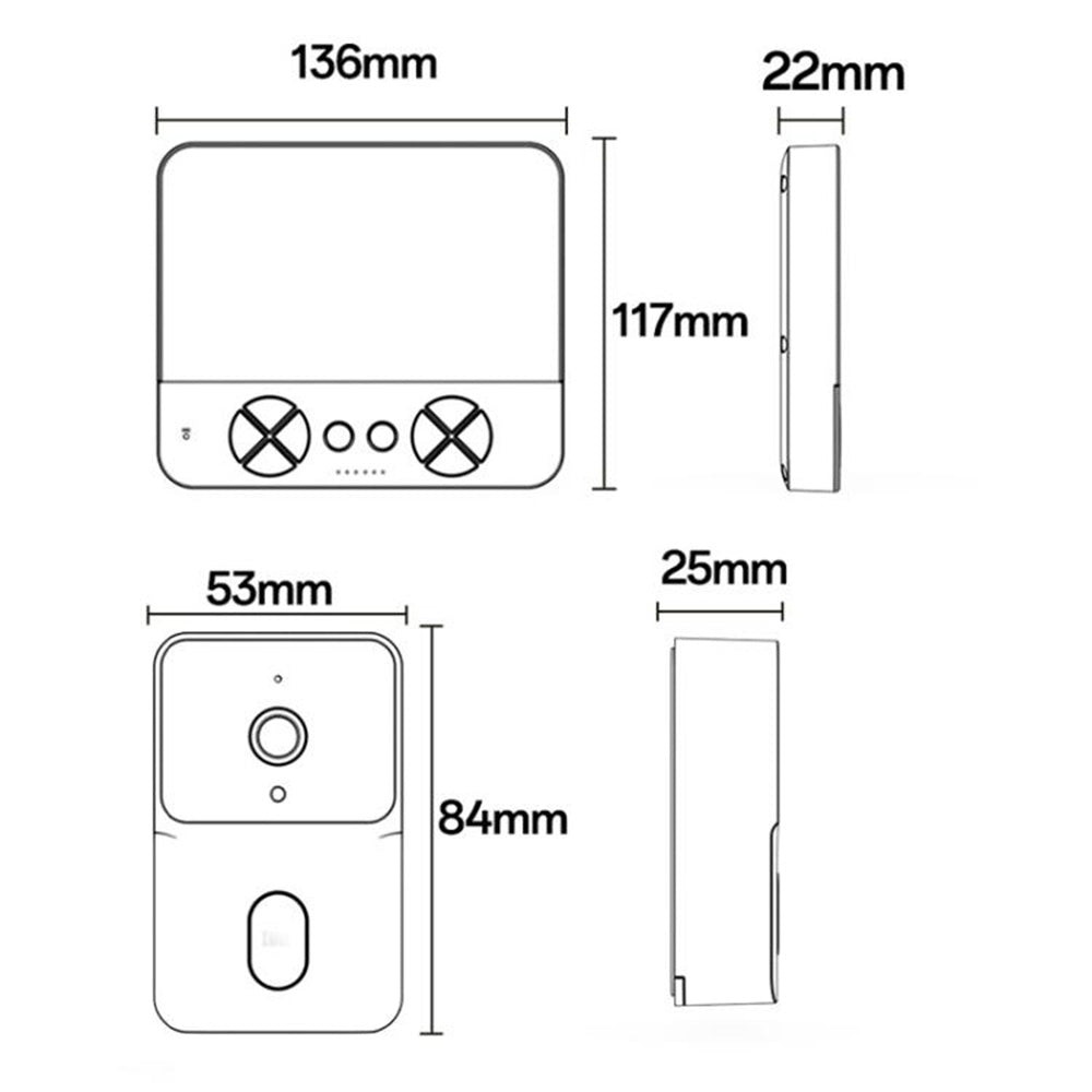 Κουδούνι Yesido KM27, Wi-Fi, 2K, Λευκό