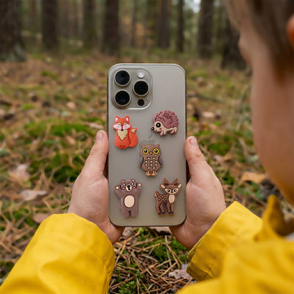 Αυτοκόλλητο 3D OEM Forest για Θήκη Τηλεφώνου / Tablet, Σετ 5 τεμάχια, Πολύχρωμο