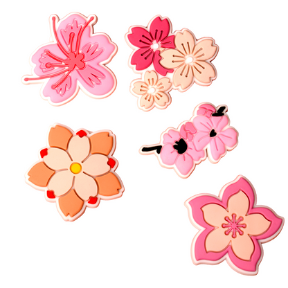 Αυτοκόλλητο 3D OEM Pink Blossom για Θήκη Τηλεφώνου / Tablet, Σετ 5 τεμάχια, Πολύχρωμο
