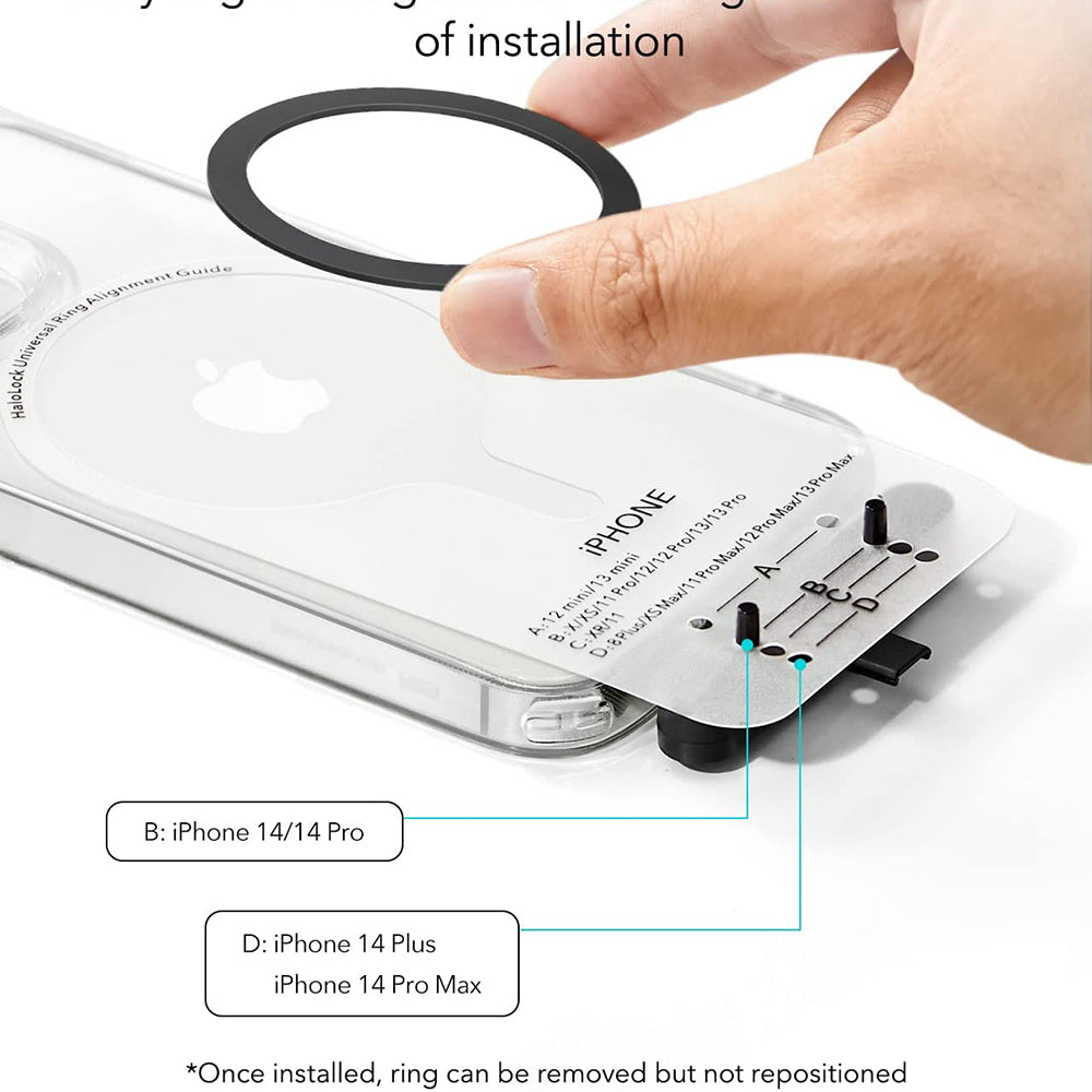 ESR HaloLock Metallic Sticker, Set of 2 Pieces, Black