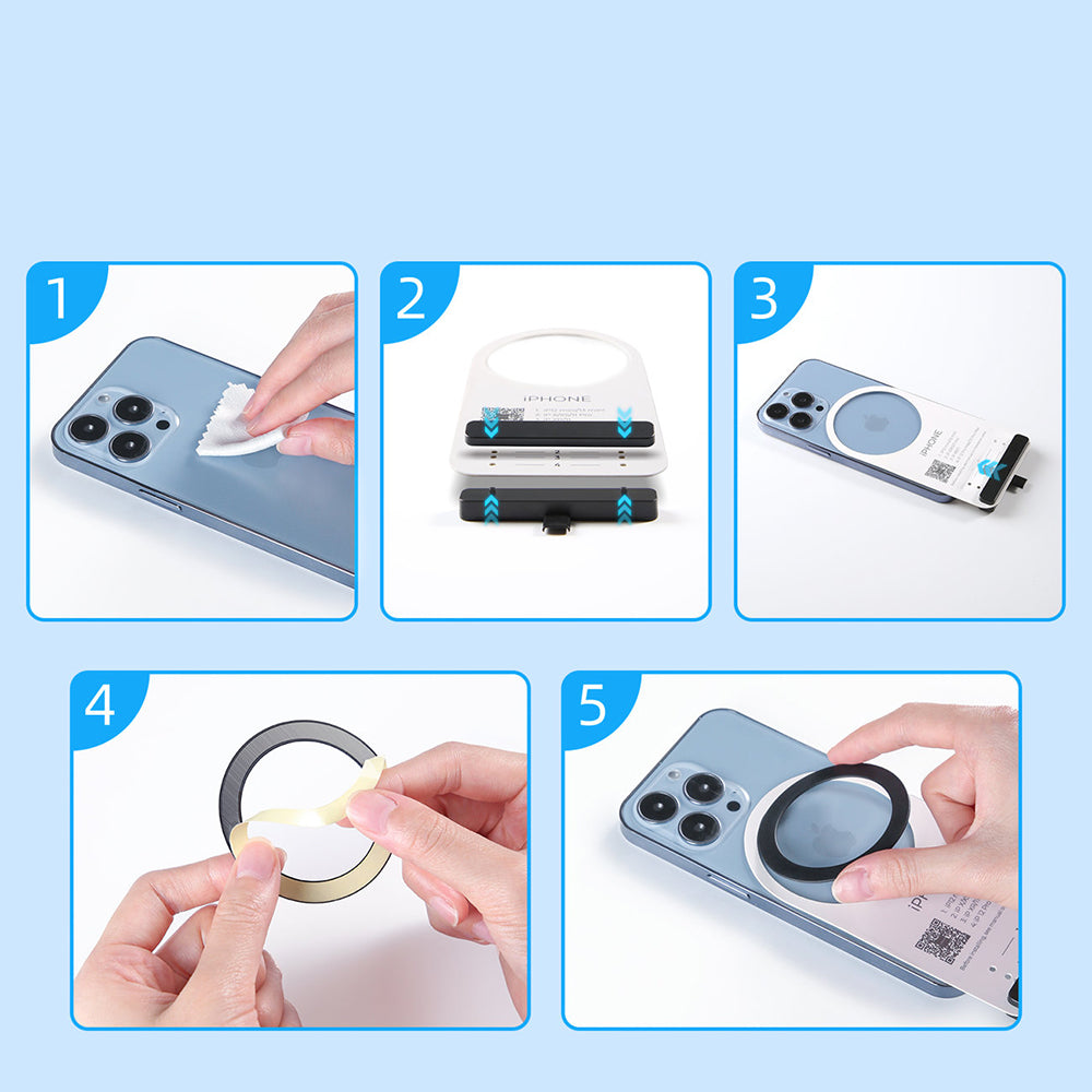 Αυτοκόλλητο Μεταλλικό Joyroom M3, Σετ 2 τεμαχίων, Ροζ