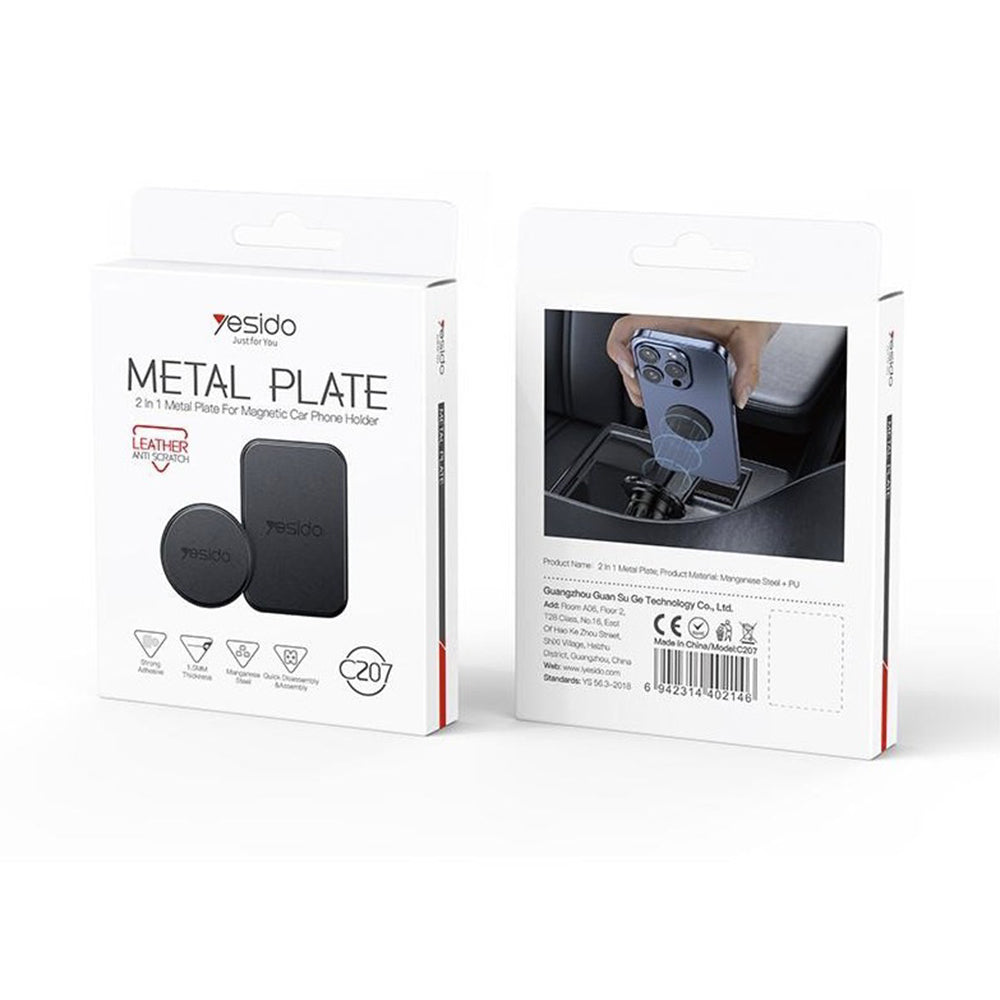 Αυτοκόλλητο Μεταλλικό Yesido C207 2σε1, Μαύρο