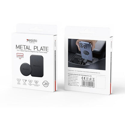 Αυτοκόλλητο Μεταλλικό Yesido C207 2σε1, Μαύρο