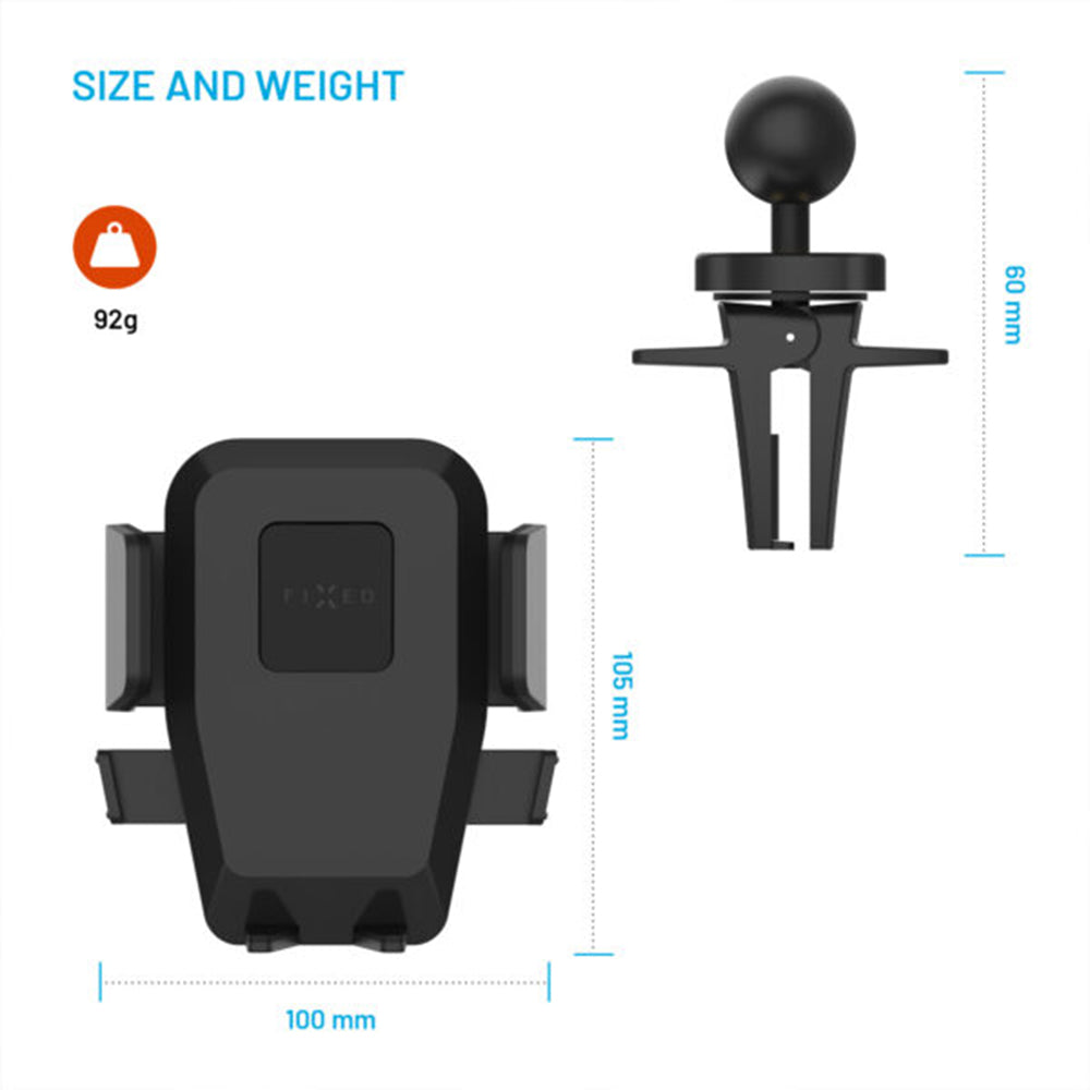 Fixed Iconiq Vent Car Holder, Universal, Black