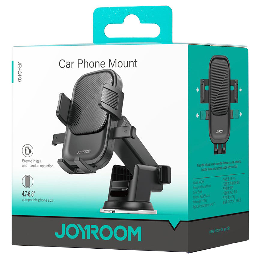 Βάση Αυτοκινήτου Joyroom JR-OK6 Dash 2, 4.7 ίντσες - 6.8 ίντσες, Μαύρο
