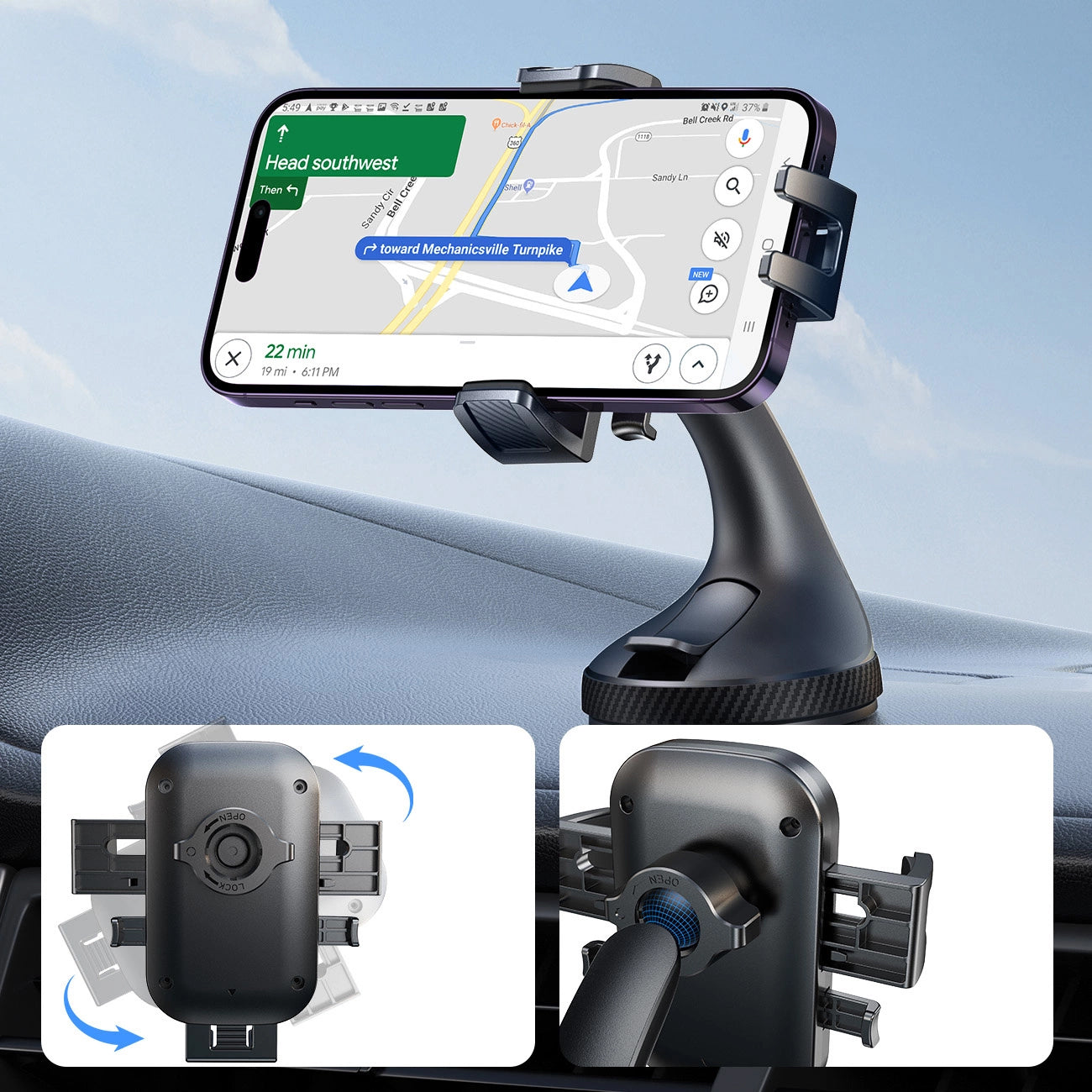 Βάση Αυτοκινήτου Joyroom JR-OK6 Dash, 4.7inch - 6.8inch, Μαύρο