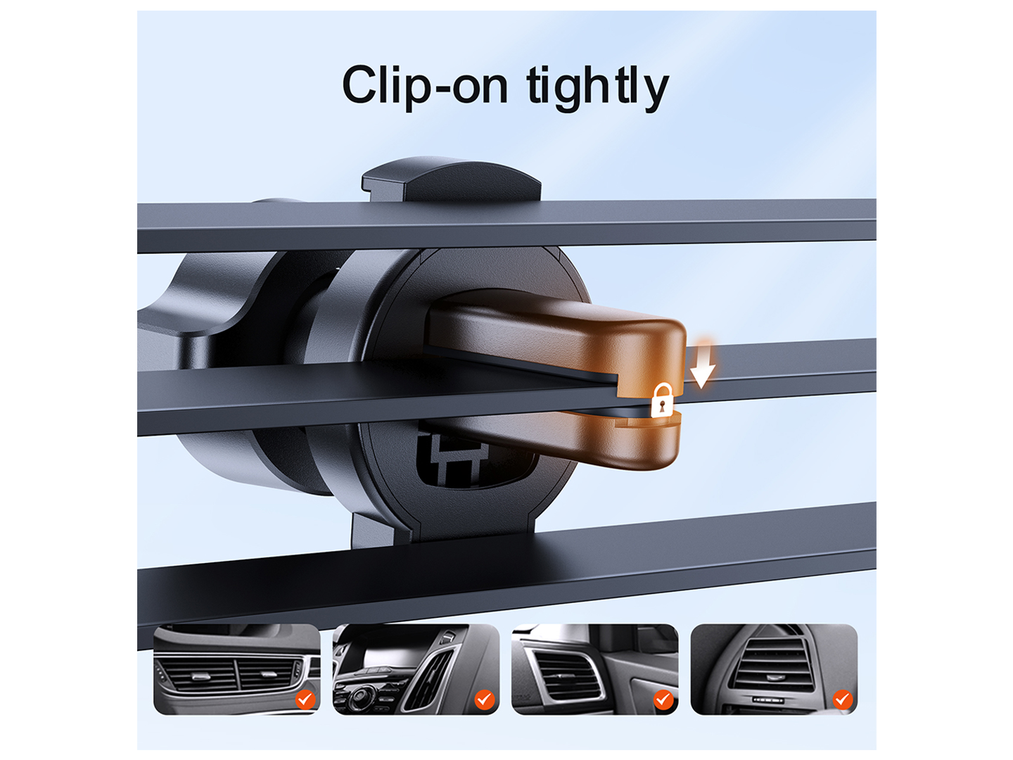 Joyroom JR-ZS283 Car Holder Vent, 4.7inch - 6.7inch, Black