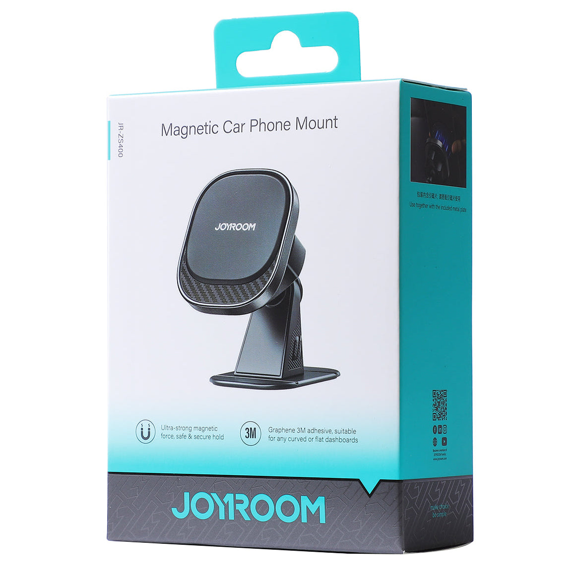 Μαγνητική βάση αυτοκινήτου Joyroom JR-ZS400, γενικής χρήσης, μαύρο 