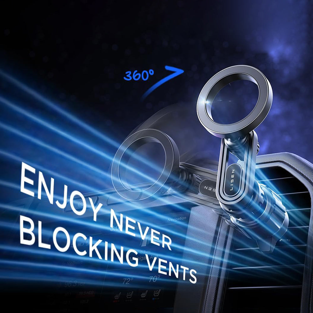 Lisen Magnetic Car Holder, Universal, Black YL0222100001