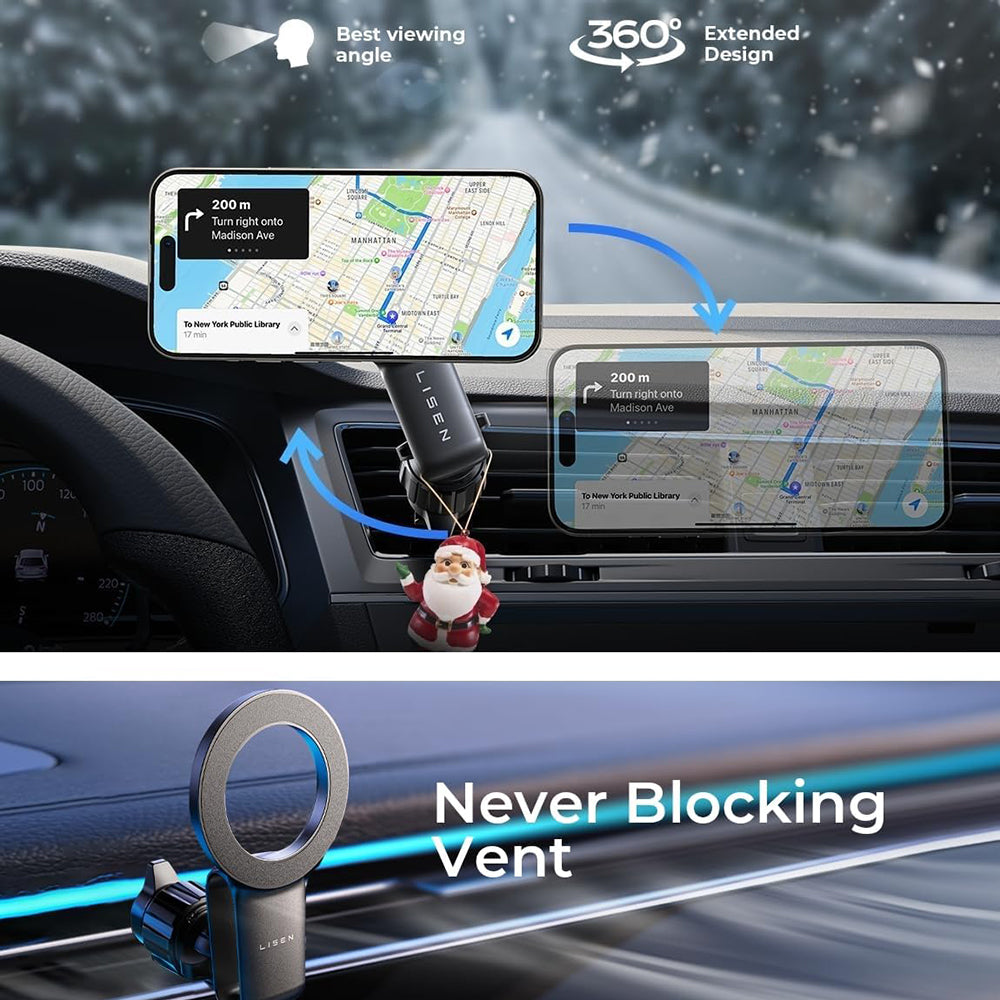 Μαγνητική Βάση Αυτοκινήτου Lisen, Παγκόσμια, Μαύρη YL0224050012