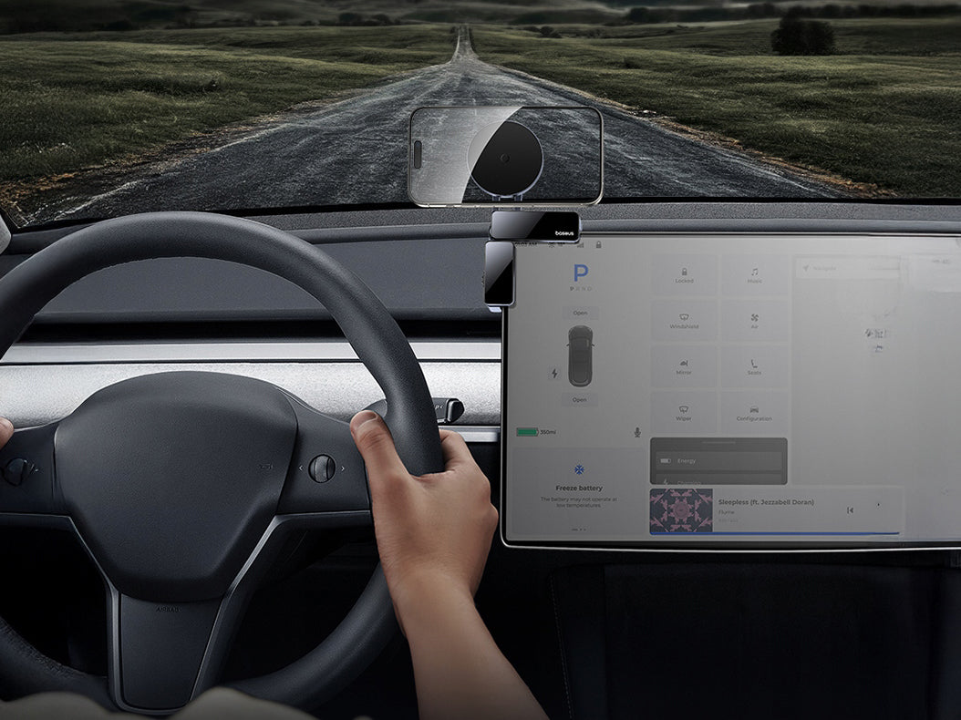 Βάση Αυτοκινήτου Μαγνητική MagSafe Baseus MaxView, Μαύρη C40180701813-00