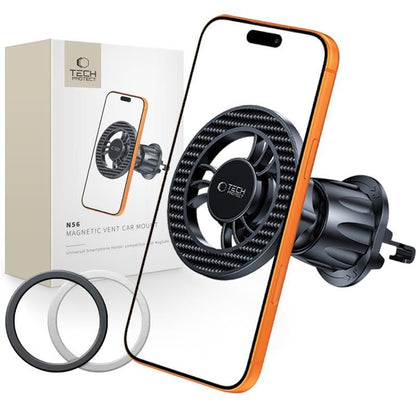 Μαγνητική Βάση Αυτοκινήτου Tech-Protect N56 Carbon Vent, Παγκόσμια, Μαύρη