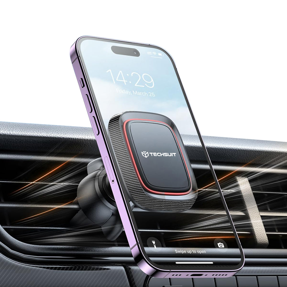 Μαγνητική Βάση Αυτοκινήτου Techsuit S4, Παγκόσμια, Μαύρο Κόκκινο