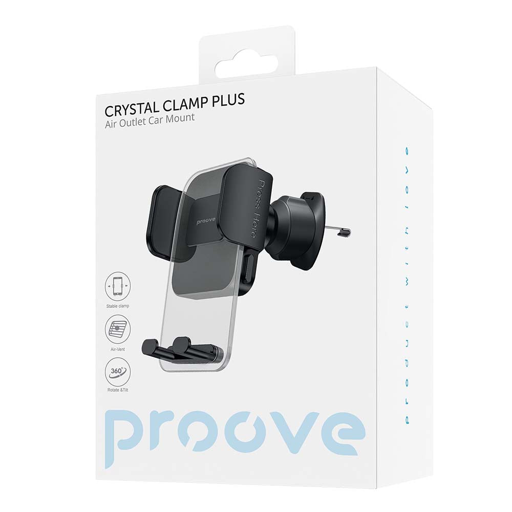 Βάση Αυτοκινήτου Proove Crystal Clamp Plus Vent, 4.7inch - 6.9inch, Μαύρο CHCCP0000001