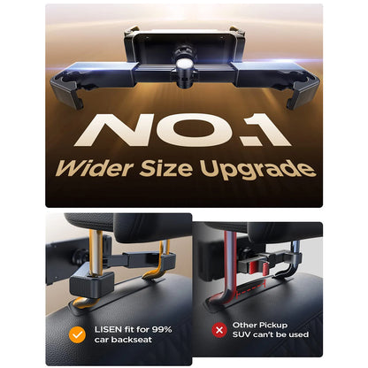 Βάση Αυτοκινήτου Κεφαλής Lisen για Τηλέφωνο / Τάμπλετ, 4.7inch - 12.9inch, Μαύρο YL0221030002