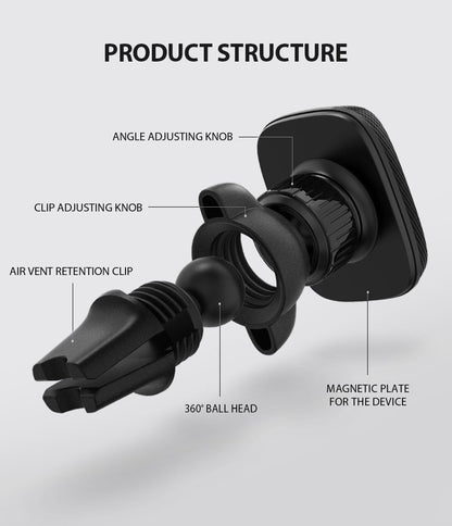 Βάση Αυτοκινήτου Μαγνητική Ringke Power Clip, Universal, Μαύρο