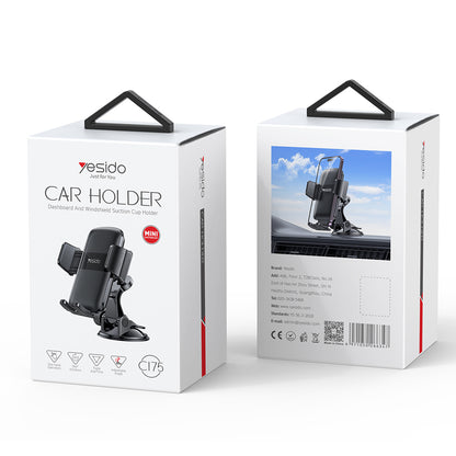 Βάση Αυτοκινήτου Yesido C175, 4.7inch - 7.2inch, Μαύρο