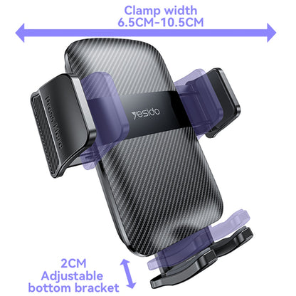 Βάση Αυτοκινήτου Yesido C251, 4.8inch - 7.2inch, Μαύρο