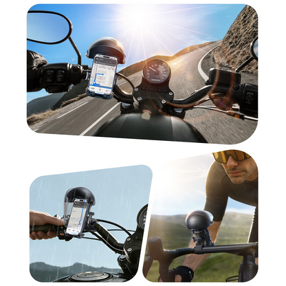 Bicycle Motorcycle Holder with Sunshade Joyroom JR-ZS526, 4.7inch - 7inch, Black