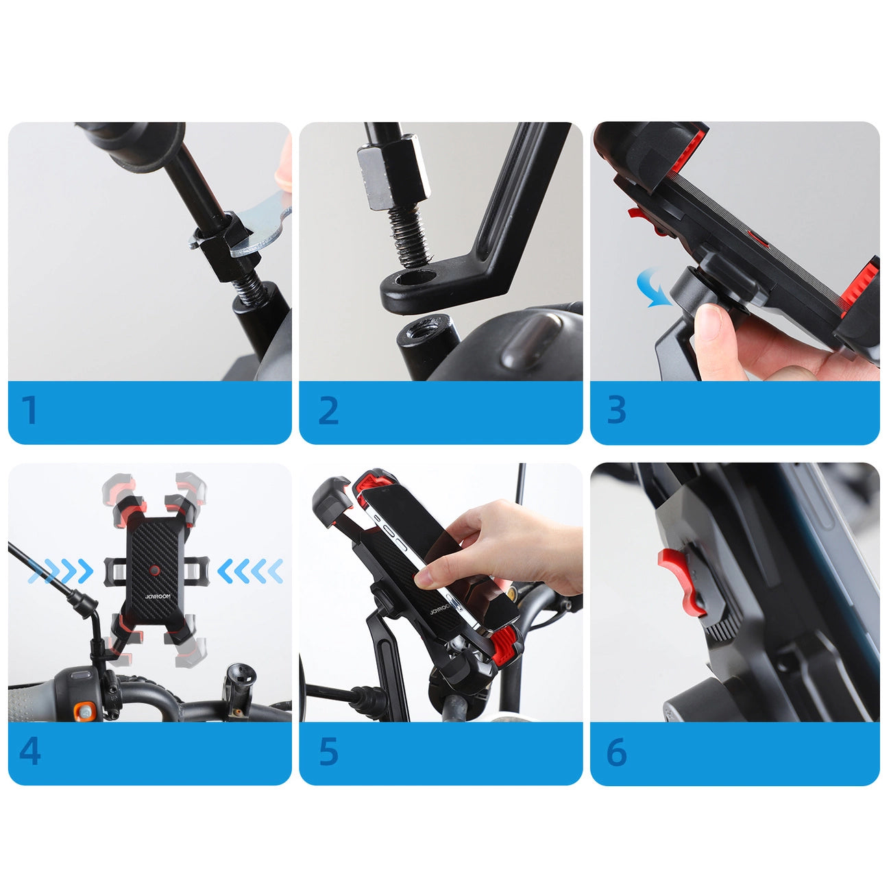 Βάση Ποδηλάτου Joyroom JR-ZS288-m, 4.7inch - 7inch, Μαύρο