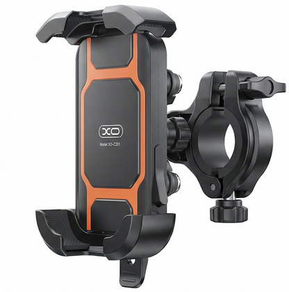 XO Design C201 Bicycle Motorcycle Mount, 4.5inch - 7inch, Black Orange