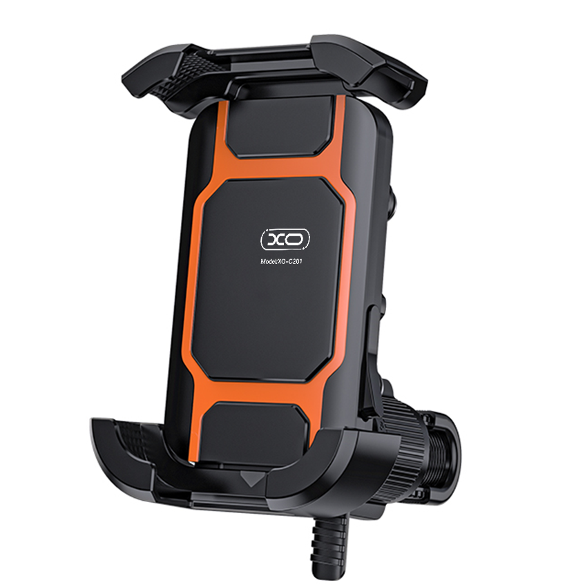 XO Design C201 Bicycle Motorcycle Mount, 4.5inch - 7inch, Black Orange