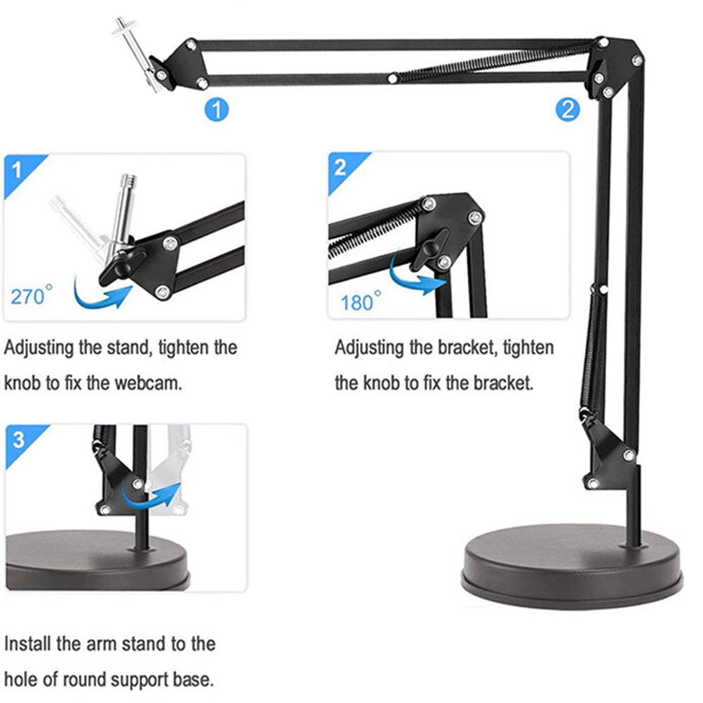 Βάση Γραφείου 1/4inch Techsuit GT6 για Κάμερα / Μικρόφωνο, Μαύρη