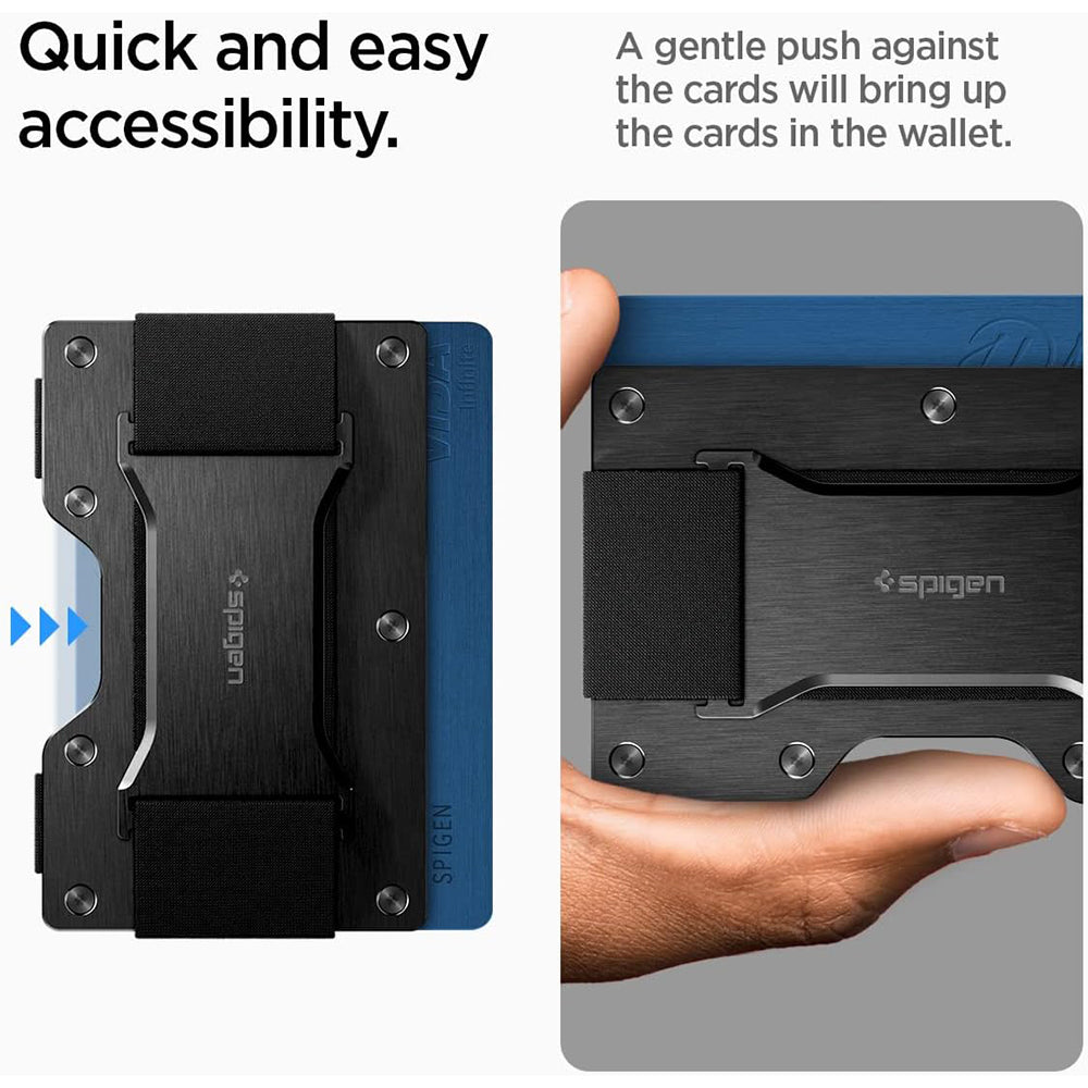 Θήκη με Προστασία RFID Spigen S για Πιστωτικές Κάρτες, Μαύρο AMP02898