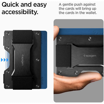 Θήκη με Προστασία RFID Spigen S για Πιστωτικές Κάρτες, Μαύρο AMP02898