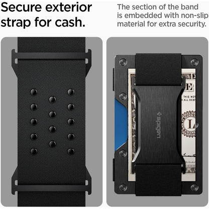 Θήκη με Προστασία RFID Spigen S για Πιστωτικές Κάρτες, Μαύρο AMP02898