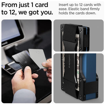 Θήκη με Προστασία RFID Spigen S για Πιστωτικές Κάρτες, Μαύρο AMP02898
