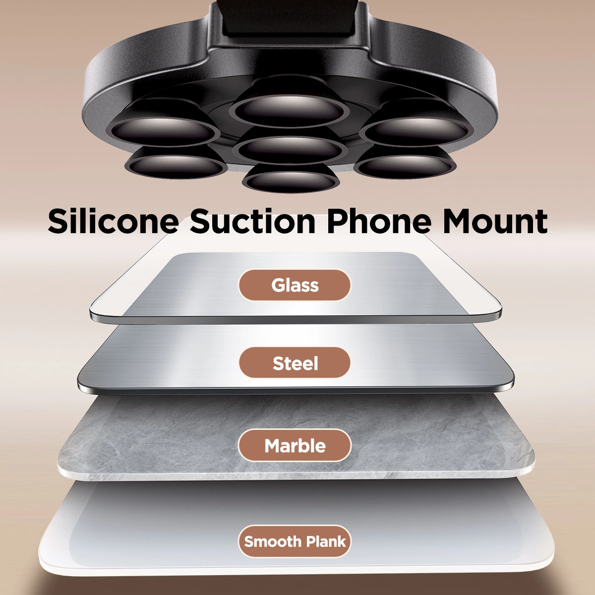 Joyroom JR-ZS393 Suction Cup Holder, Universal, Black
