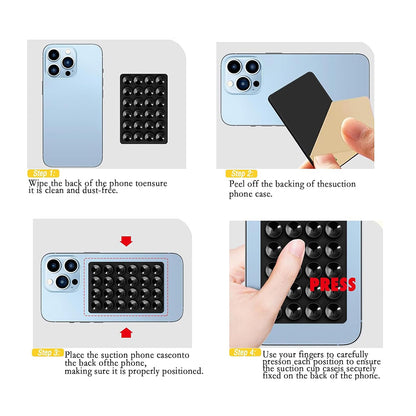 Βάση με Βεντούζες Techsuit SY-PAD, Κίτρινη