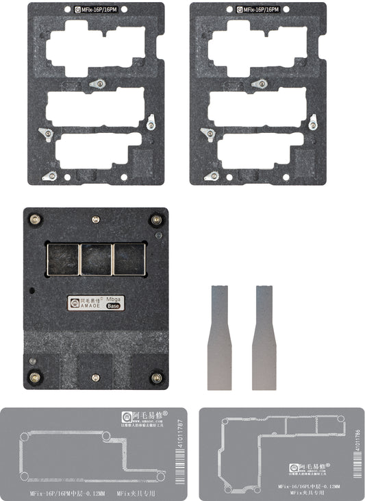 Βάση Εργασίας Reballing Amaoe MFix-16 για Apple iPhone 16 Series